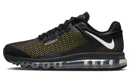 Nike x Stussy Air Max 'Black' Mini Barb Fabric Low top Running Shoes Unisex Black