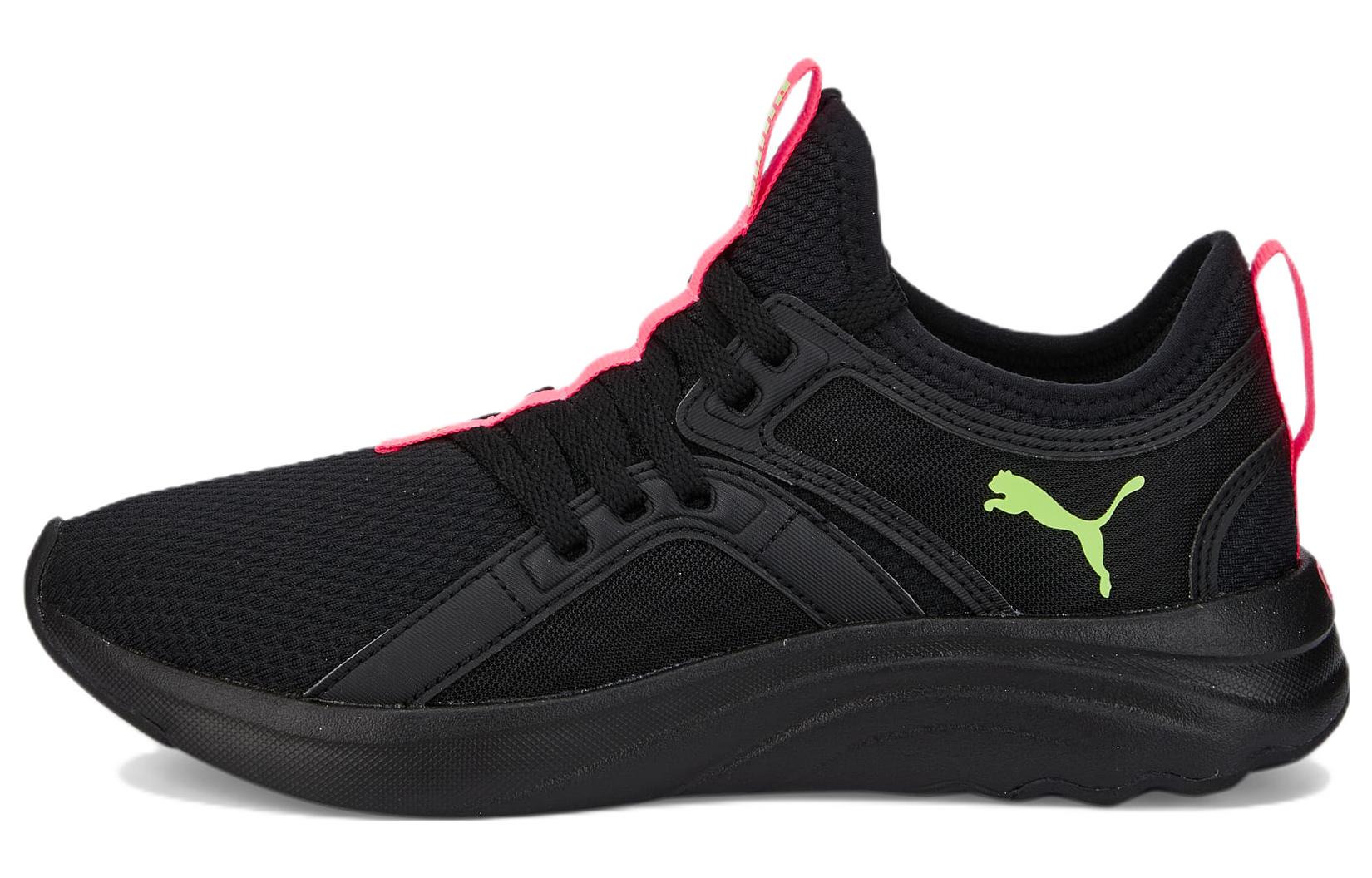 PUMA Softride Sophia Fabric Mid top Sports Casual Shoes Women's Black Pink