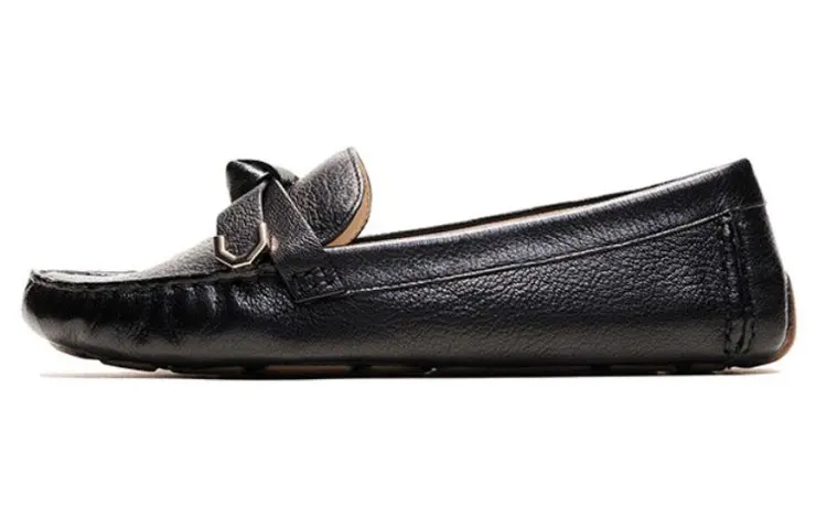 COLE HAAN Sheepskin Loafers Women's Black