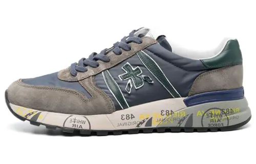 PREMIATA Lander Leather Fashion Low top Casual Shoes Men's Blue