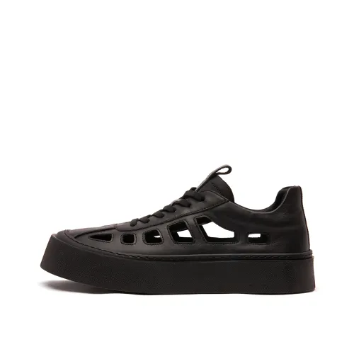 Anthony Miles Cow Leather Low top Casual Shoes Men's Black