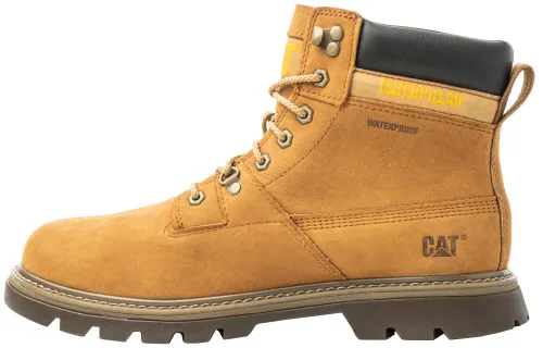 CAT RYMAN WP Collection, Yellow Boots Top Grain Cow Leather Thermal Waterproof Abrasion Resistant 17.5cm Outdoor Boots