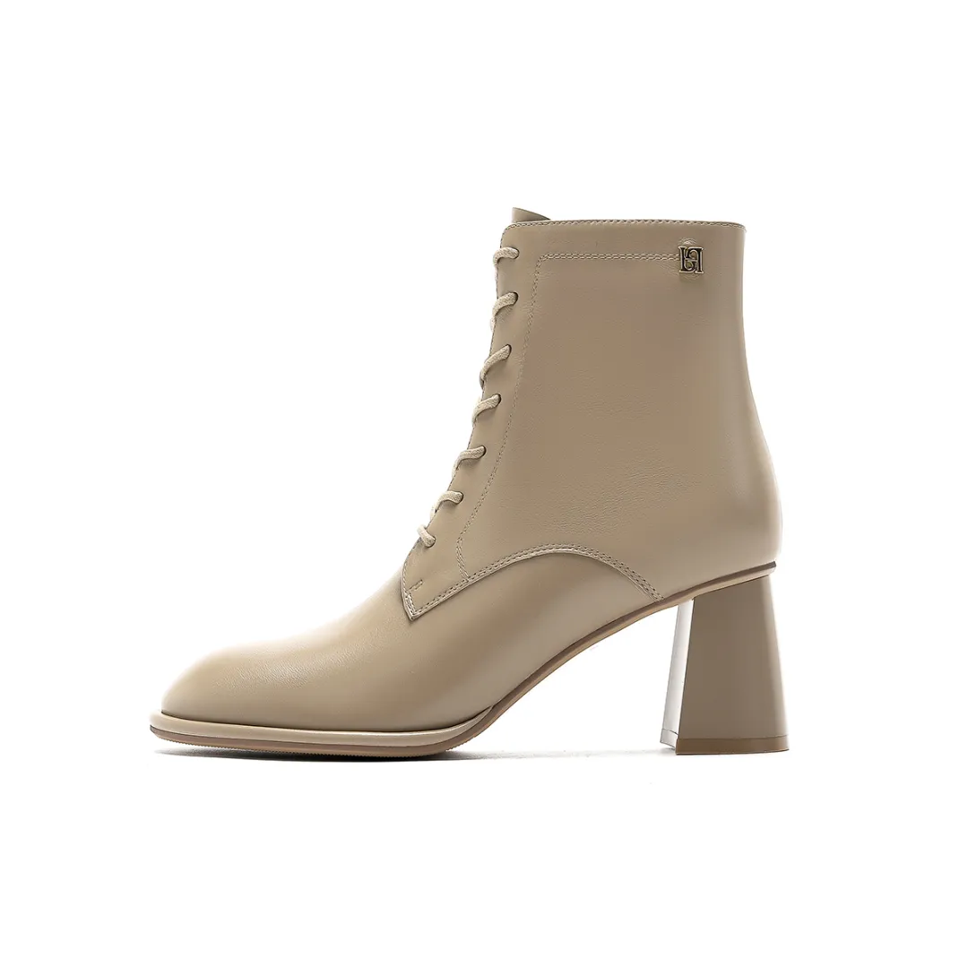 HARSON Ankle Boots Women's Apricot/Black