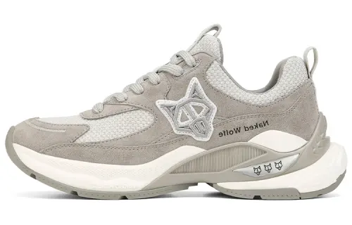 Naked Wolfe Super Textile, Leather Low top Sports Casual Shoes Women's Gray