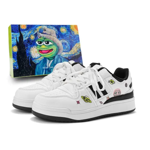 Pepe The Frog Low top Skateboard Shoes Unisex