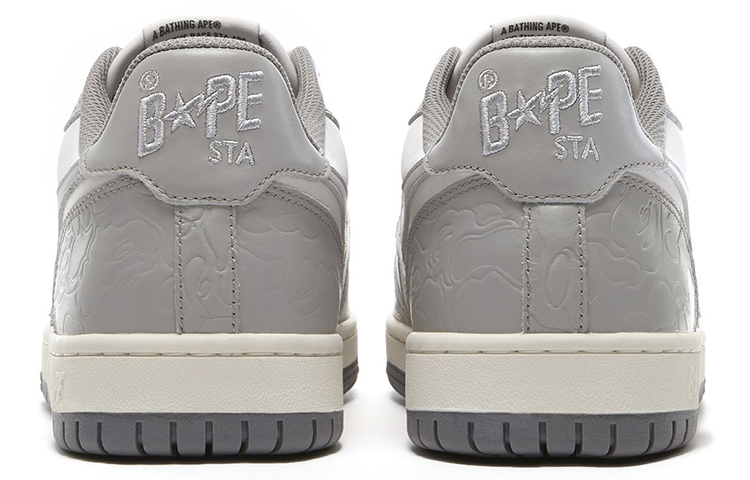Мужские кеды A BATHING APE A BATHING APE Bape Court Sta Low (бело-серый) — фото 3