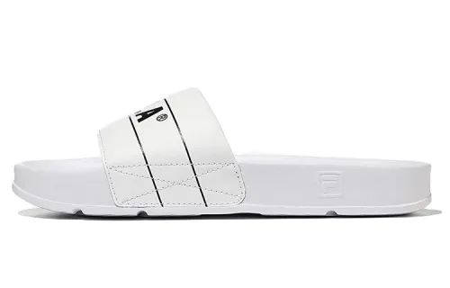FILA Drifter Slide Slippers Unisex White Black Korean Style