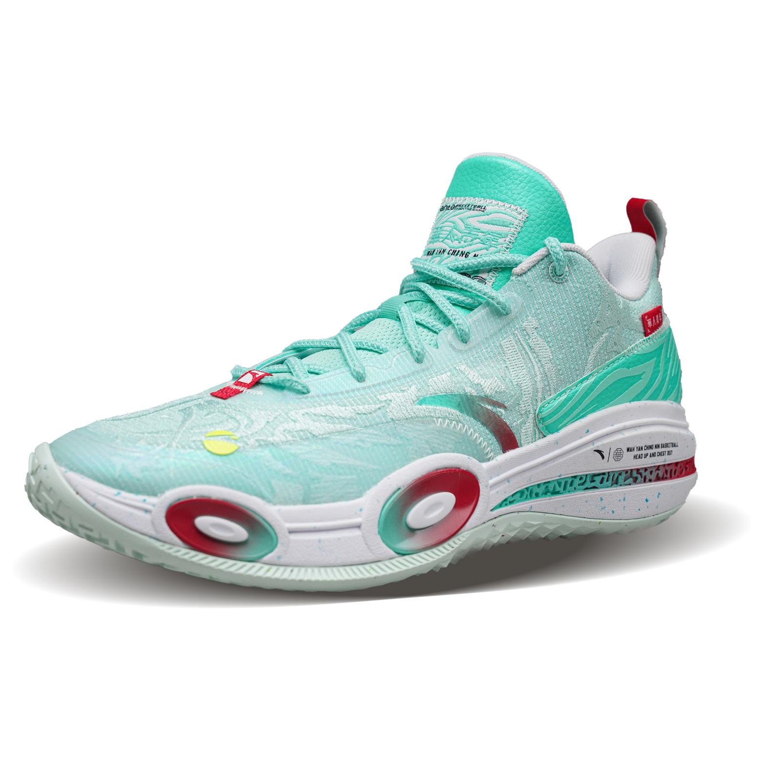 ANTA x OCCUPY Raid 1 Azure Dragon Cushioning Slip Resistant Low top Basketball Shoes Men’s Green