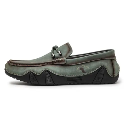 ENRICO COVERI Microfiber Leather Gommino Loafers Unisex