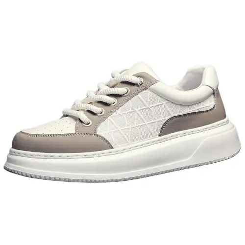 JANE HARLOW Leather Low top Casual Shoes Men's White Apricot