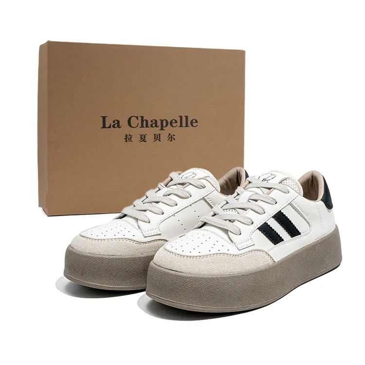 La Chapelle Synthetic Leather Abrasion Resistant Lightweight Height Increasing Low top Skateboard Shoes Women's