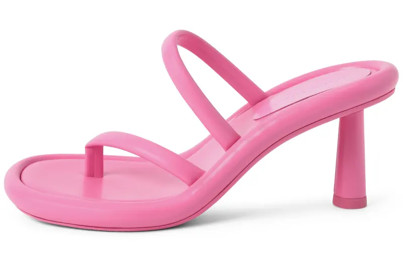 CHARLES&KEITH Composite Sole Flip Flops 6cm Women's Green/Pink