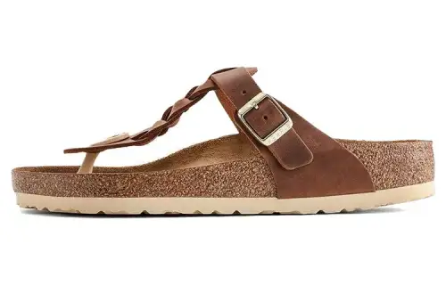 Birkenstock Gizeh braided suede slides Women's