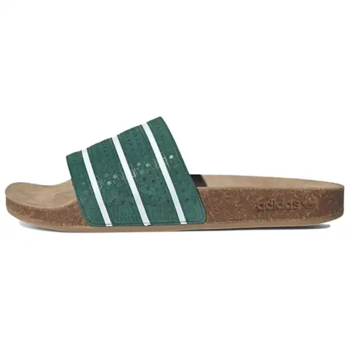 Adidas Adilette Slides Collegiate Green Core White Gum