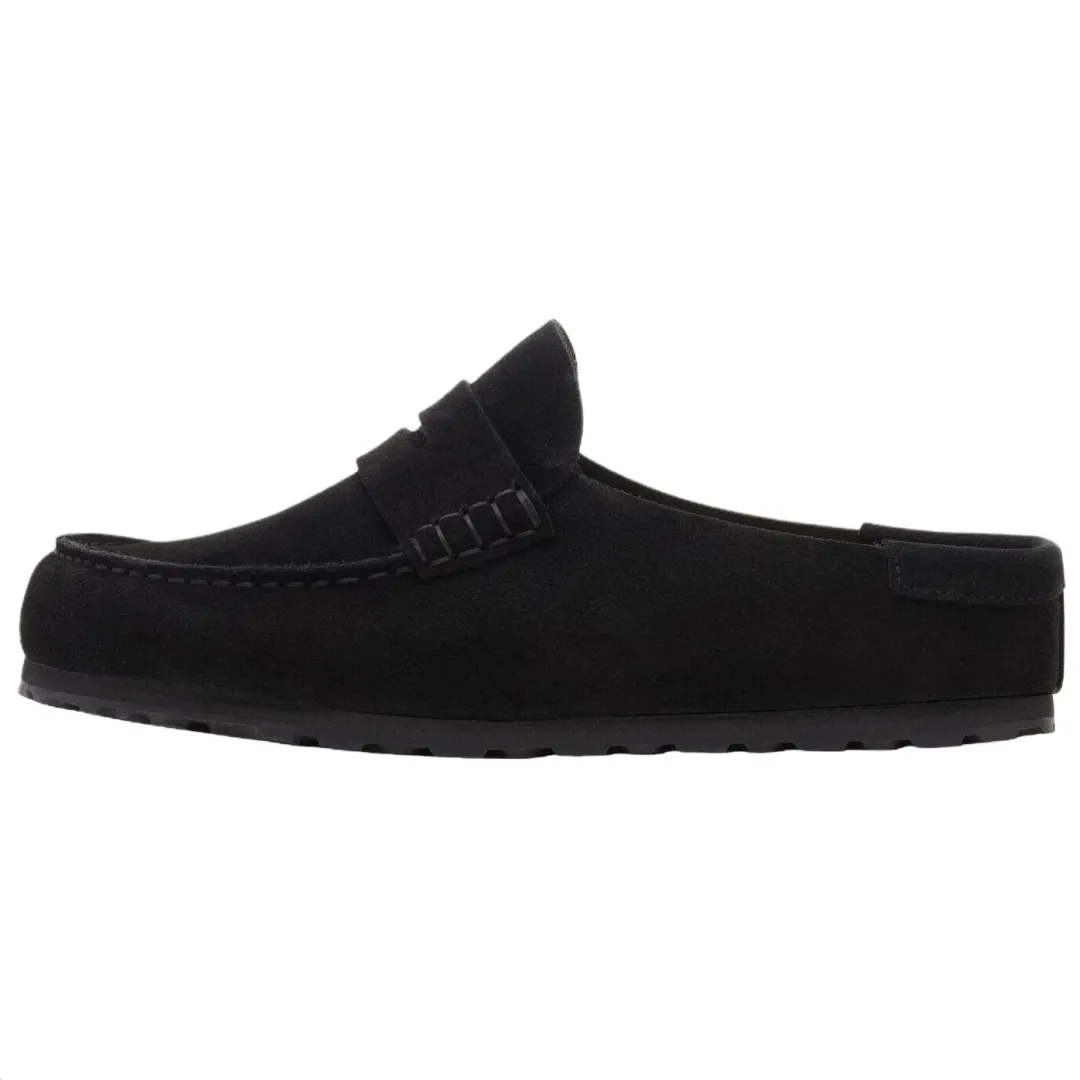 Birkenstock Naples Rubber Sole Abrasion Resistant Closed Toe Slippers Unisex Black Narrow