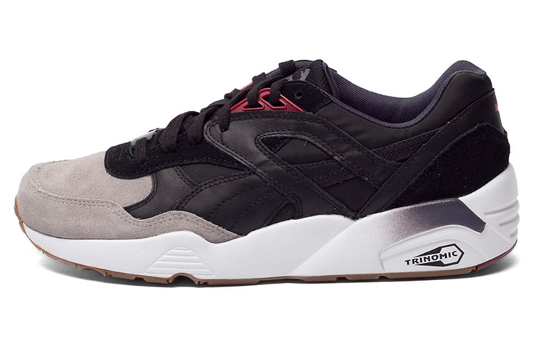 PUMA R698 Blocked Fabric Cushioning Abrasion Resistant Quick Dry Low top Casual Shoes Unisex Gray Black