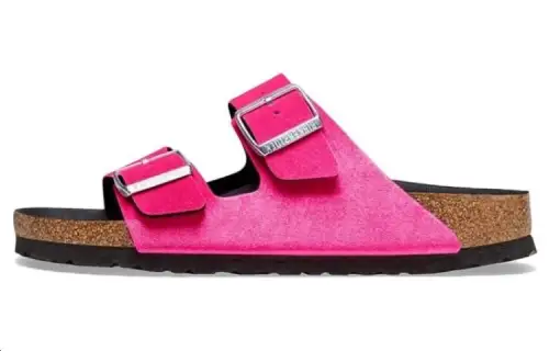 Birkenstock Arizona Rivet Logo Velvet Narrow Fit 'velvet Pink' Women's