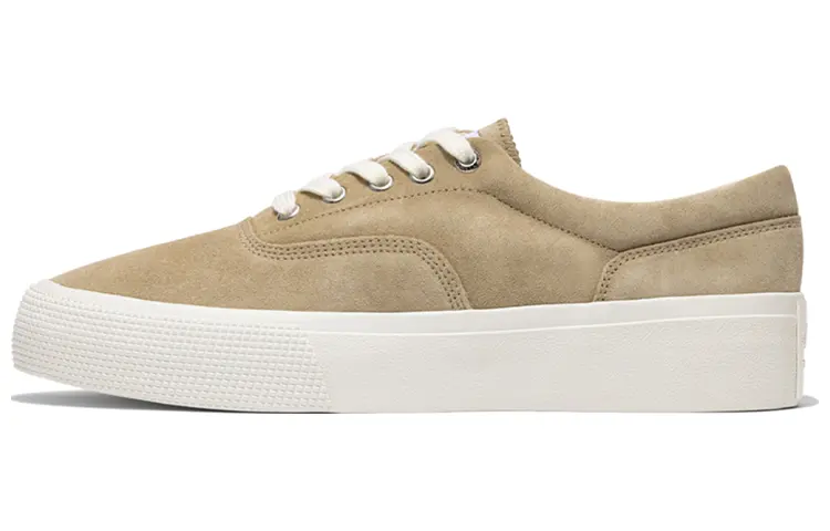 East Pacific Trade Leather Lace Up Low top Skateboard Shoes Men's Yellow