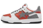 A BATHING APE SK8 STA Low top Stylish Skateboarding Shoes Women's White Red