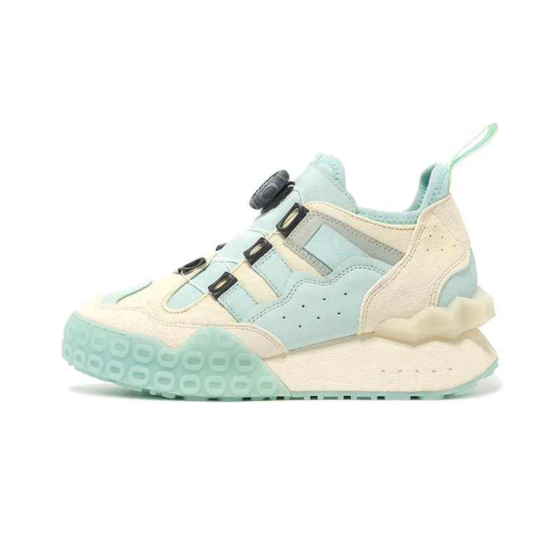 OETZI Skateboard Shoes Women's Mid Top Turquoise & Beige