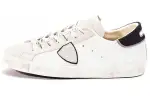 PHILIPPE MODEL Cow Leather Low top Skateboard Shoes Men's White Black