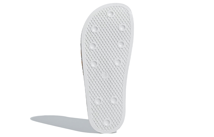 Женские шлепанцы adidas originals Adilette Slides (желто-черно-белые) — фото 6