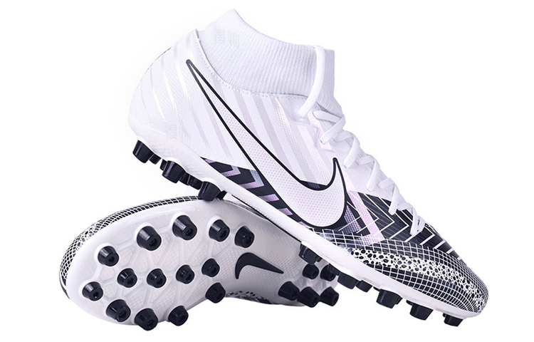 Мужские бутсы Nike Mercurial Superfly 7 Academy MDS (бело-черные) — фото 3