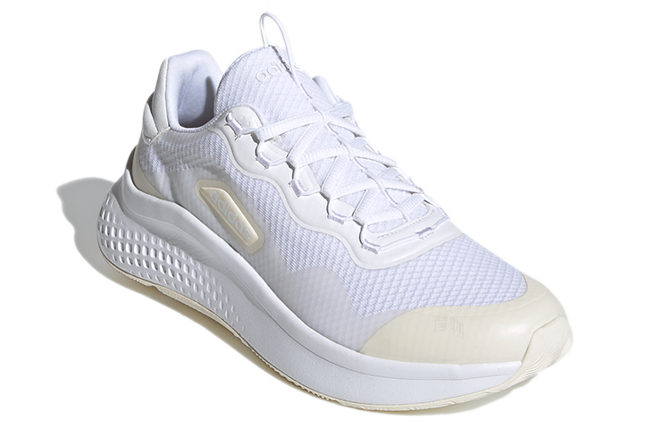 Женские кеды adidas neo Primrose Sleek (бело-желтые) — Белый / жёлтый — фото 3