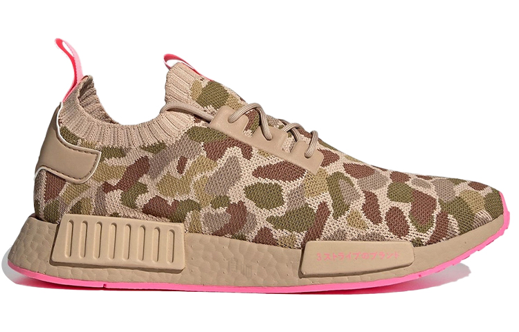 кроссовки adidas originals NMD_R1 Primeknit TPU (розовый камуфляж) — 迷彩/粉 — фото 2