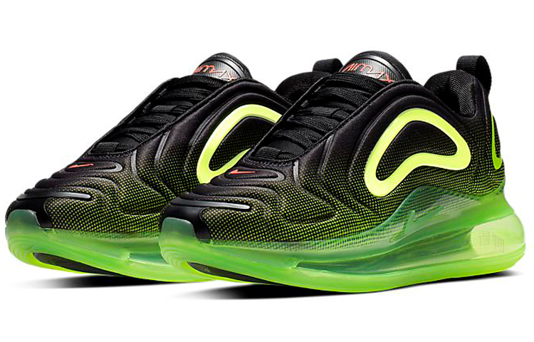 Женские кроссовки Nike Air Max 720 (черно-зеленые) — фото 3