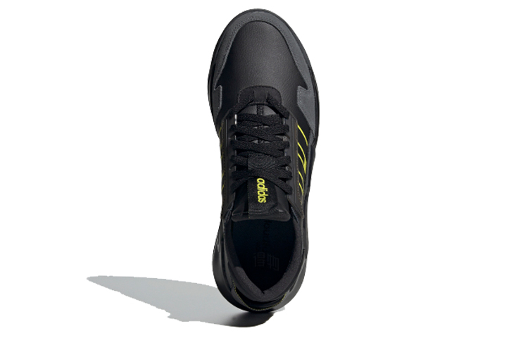 Мужские кеды adidas neo BBALL90S (черно-серо-желтый) — фото 4