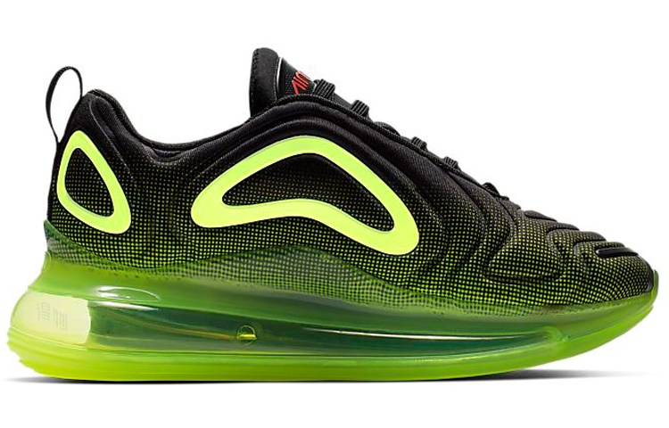 Женские кроссовки Nike Air Max 720 (черно-зеленые) — фото 2