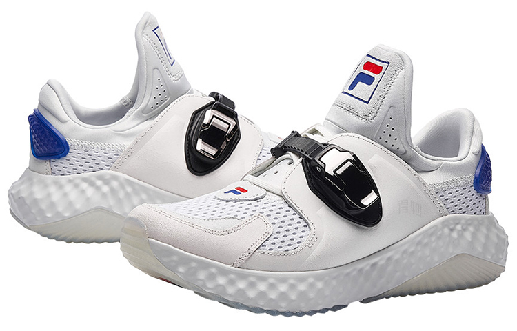 Кроссовки Fila Fusion (бело-черно-синие) — фото 4