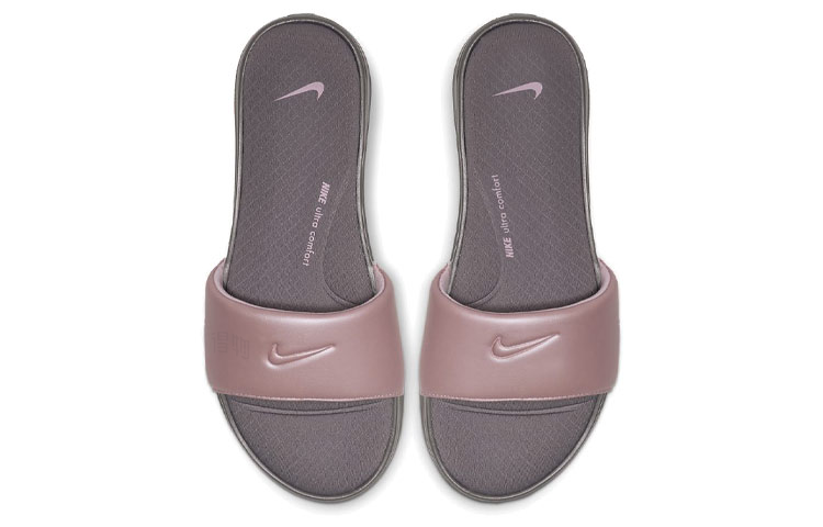 Женские шлепанцы Nike Ultra Comfort 3 Slide (серо-розовые) — фото 3