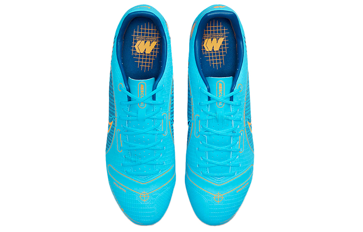 бутсы Nike Mercurial Vapor 14 MGFG (сине-желтые) — Синий / жёлтый — фото 4