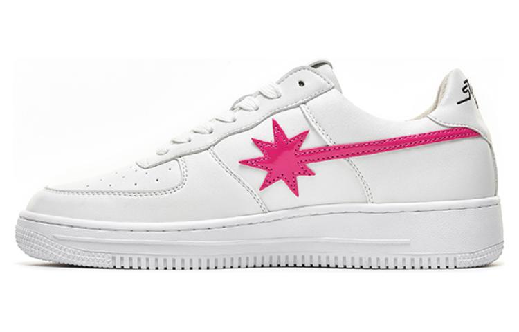 Starwalk Soldier Abrasion Resistant Low top Skateboard Shoes Unisex White Pink