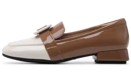 Chrisdien Deny Patent Leather Loafers 3cm Women's Brown