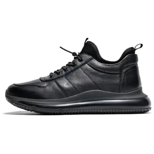JANE HARLOW Leather Low top Casual Shoes Men's Black