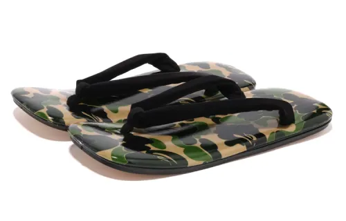BAPE A BATHING APE Japanese Sandal Green ABC Camo