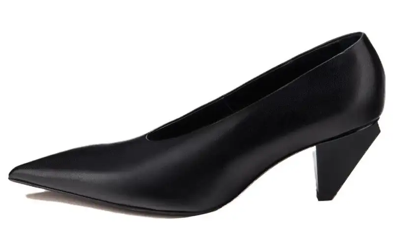 AGL Leather Cone Heel High Heels Women's Black