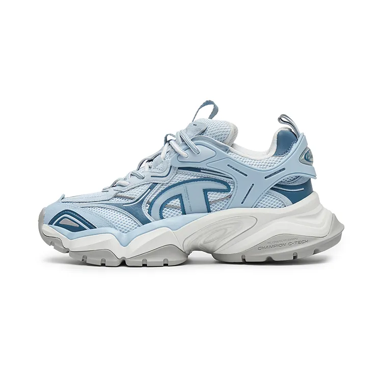 Champion Tooth Shark Shoes Power Armor Low top Chunky Sneakers Men's Ming Blue/Sea Glass Blue