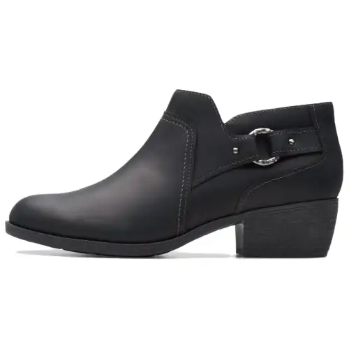 Clarks Leather Ankle Boots 4.5cm Women's Black
