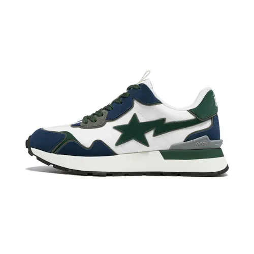 A BATHING APE ROAD STA EXPRESS Textile, Leather Low top Casual Shoes Women's