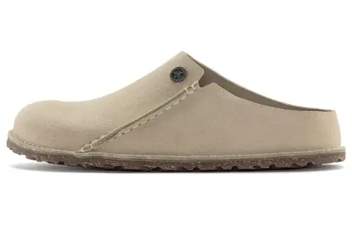 Birkenstock Closed Toe Slippers Unisex Light Gray Narrow