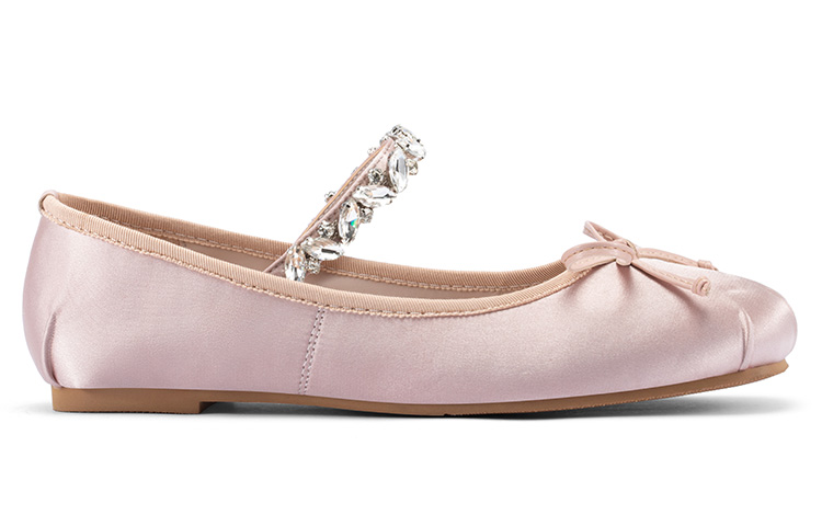 Honey GIRL Flat Mary Jane Shoes Women's Nude Pink