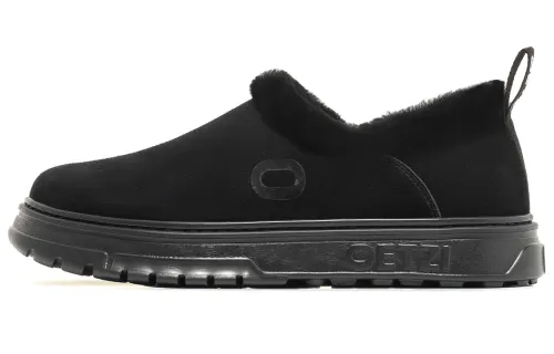 OETZI Cow Suede Low top Skateboard Shoes Unisex Black