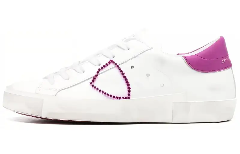 PHILIPPE MODEL Paris Distressed Lace-up Sneakers