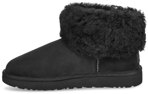 UGG Classic Mini Fluff Fleece Lined Black Women's