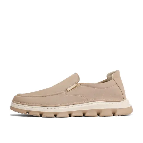 BELLE Fabric Breathable Low top Casual Shoes 3.5cm Men's Khaki, Black