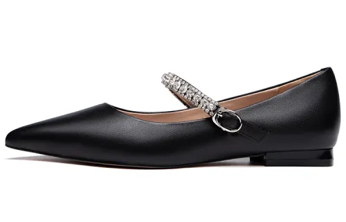 PACO GIL Sheepskin Casual Shoes Women's Black